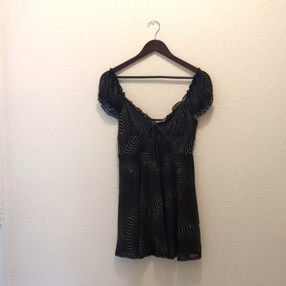 Black Mesh Mini Dress - Urban Outfitters - never worn